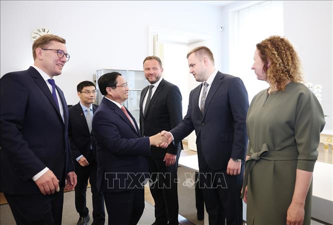 Thủ tướng Phạm Minh Chính hội đàm với Thủ tướng Estonia Kristen Michal- Ảnh 6. Thủ tướng Phạm Minh Chính hội đàm với Thủ tướng Estonia Kristen Michal- Ảnh 6.