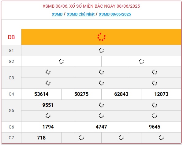 Kết quả xổ số miền Bắc hôm nay ngày 8/6/2025 - XSMB 8/6- Ảnh 1.