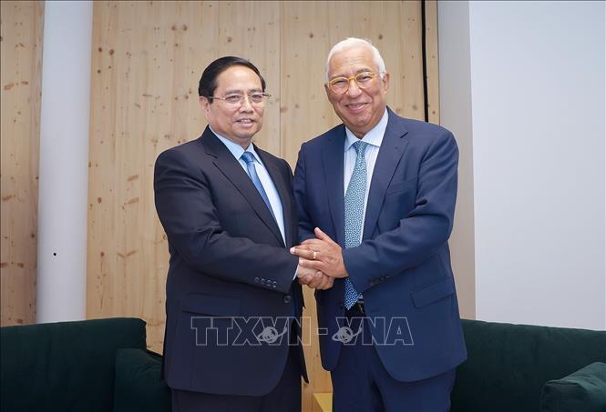 Thủ tướng Phạm Minh Chính gặp Chủ tịch Hội đồng Châu Âu Antonio Costa- Ảnh 1.