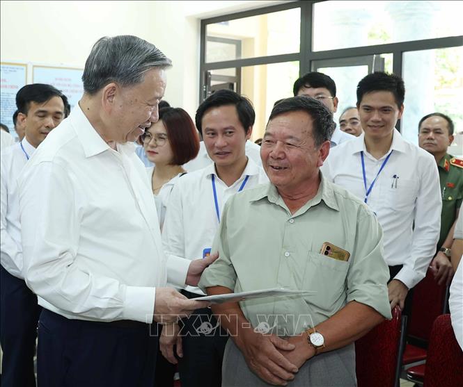 Tổng Bí thư Tô Lâm kiểm tra hoạt động của chính quyền địa phương hai cấp tại Hà Nội- Ảnh 1. Tổng Bí thư Tô Lâm kiểm tra hoạt động của chính quyền địa phương hai cấp tại Hà Nội- Ảnh 1.