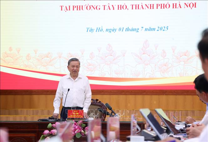 Tổng Bí thư kiểm tra hoạt động của chính quyền địa phương hai cấp tại phường Tây Hồ- Ảnh 6.