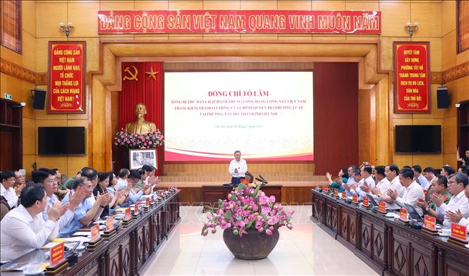Tổng Bí thư kiểm tra hoạt động của chính quyền địa phương hai cấp tại phường Tây Hồ- Ảnh 9.