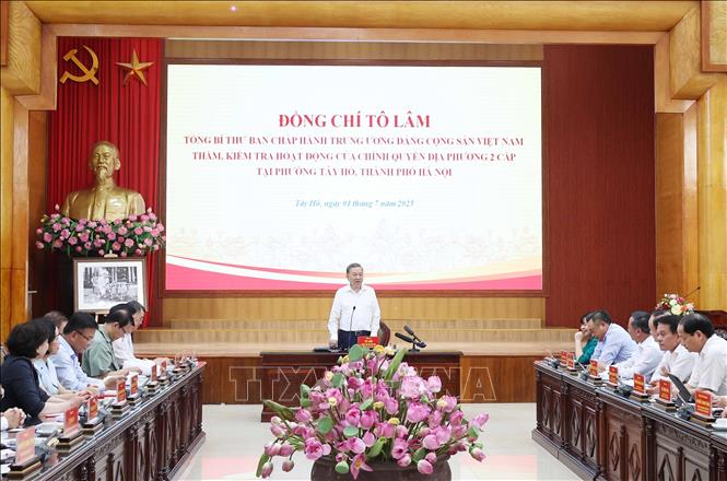 Tổng Bí thư kiểm tra hoạt động của chính quyền địa phương hai cấp tại phường Tây Hồ- Ảnh 7.