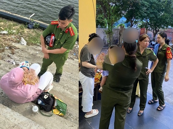 Ngăn chặn kịp thời người phụ nữ có ý định ôm con tự tử tại khu vực bờ sông- Ảnh 1. Ngăn chặn kịp thời người phụ nữ có ý định ôm con tự tử tại khu vực bờ sông- Ảnh 1.