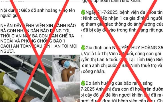 Giả mạo Bệnh viện Đa khoa Bắc Ninh kêu gọi từ thiện cho nạn nhân trong mưa bão