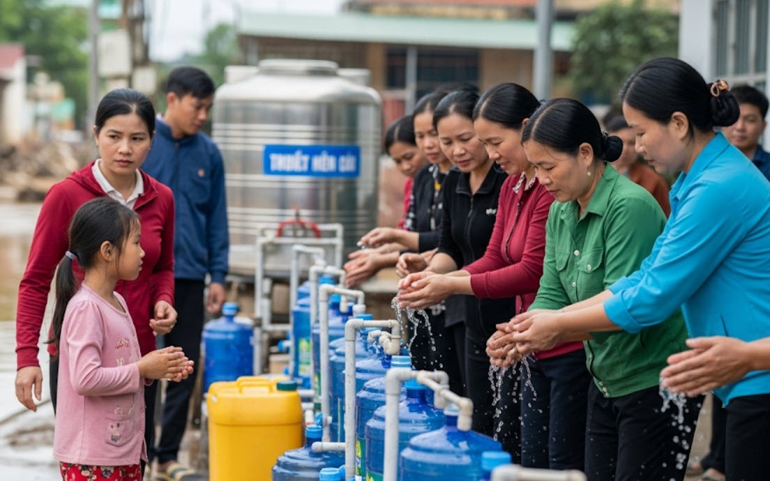 Cảnh báo bệnh thương hàn bùng phát sau mưa lũ