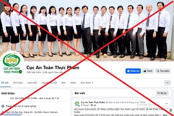 Cảnh báo về việc mạo danh Cục An toàn thực phẩm trên mạng xã hội Facebook- Ảnh 1.