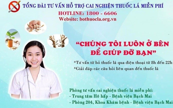 ‘Hãy gọi cho chúng tôi để được tư vấn miễn phí và hỗ trợ cai nghiện thuốc lá’