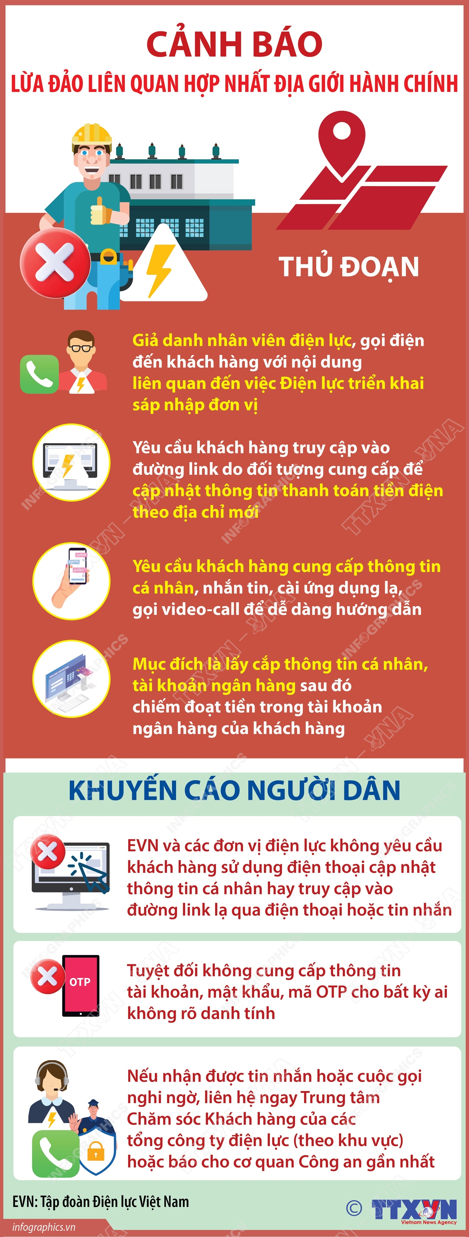 Giả danh nhân viên điện lực lừa đảo liên quan hợp nhất địa giới hành chính- Ảnh 1.