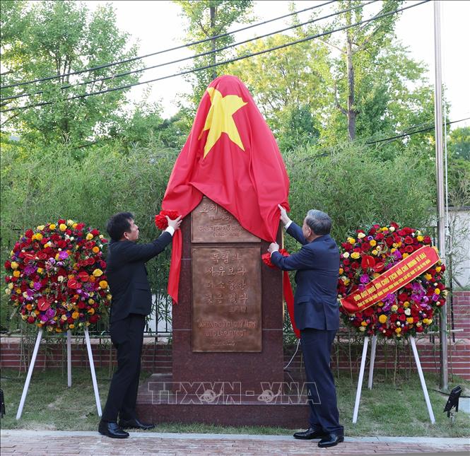 Tổng Bí thư Tô Lâm dự Lễ khánh thành tượng đài Chủ tịch Hồ Chí Minh tại Đại sứ quán Việt Nam ở Hàn Quốc- Ảnh 6.