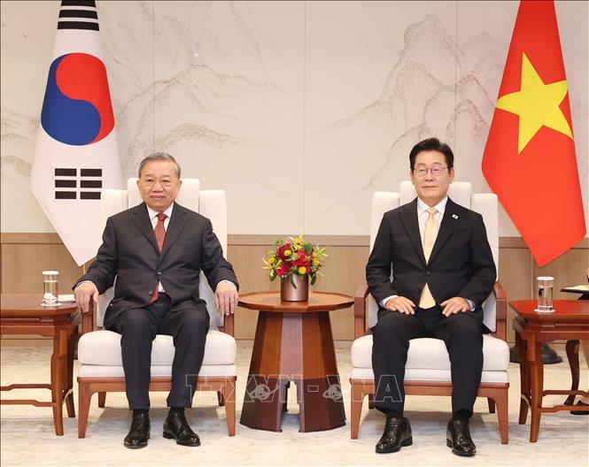 Tổng Bí thư Tô Lâm hội đàm với Tổng thống Hàn Quốc Lee Jae Myung- Ảnh 9. Tổng Bí thư Tô Lâm hội đàm với Tổng thống Hàn Quốc Lee Jae Myung- Ảnh 9.