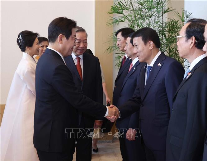 Lễ đón Tổng Bí thư Tô Lâm và Phu nhân thăm cấp Nhà nước Đại Hàn Dân Quốc- Ảnh 9.
