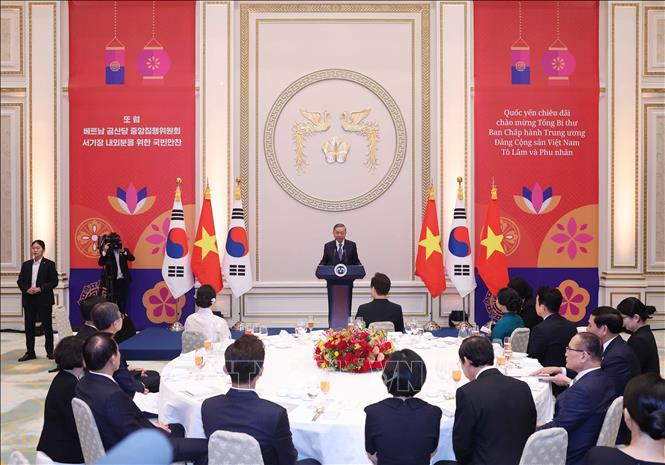 Tổng Bí thư Tô Lâm dự chiêu đãi cấp Nhà nước do Tổng thống Hàn Quốc chủ trì- Ảnh 6.
