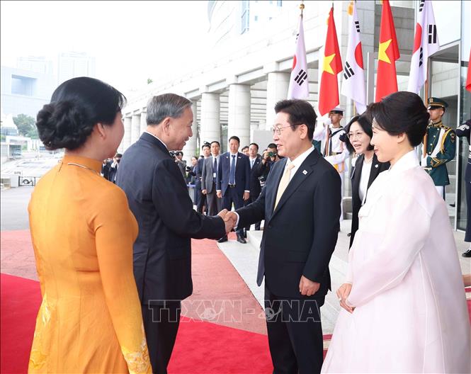 Lễ đón Tổng Bí thư Tô Lâm và Phu nhân thăm cấp Nhà nước Đại Hàn Dân Quốc- Ảnh 1.