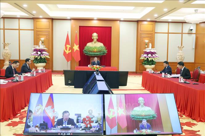 Tổng Bí thư Tô Lâm điện đàm với Chủ tịch Đảng Nhân dân Campuchia Hun Sen- Ảnh 3.