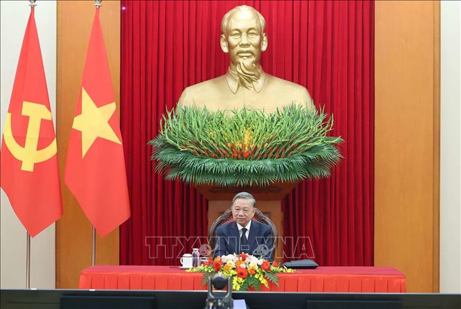 Tổng Bí thư Tô Lâm điện đàm với Chủ tịch Đảng Nhân dân Campuchia Hun Sen- Ảnh 2.