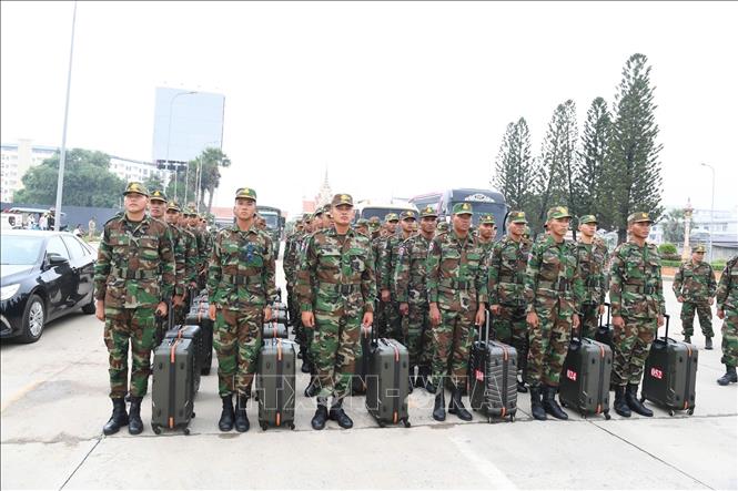 Đoàn Quân đội Campuchia sang Việt Nam tham gia nhiệm vụ A80- Ảnh 1.