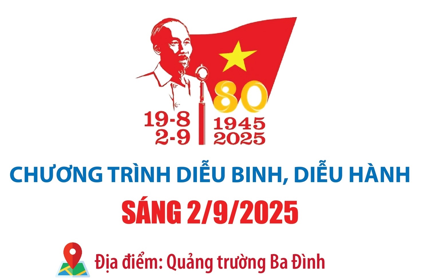Chương trình diễu binh, diễu hành sáng mùng 2/9/2025