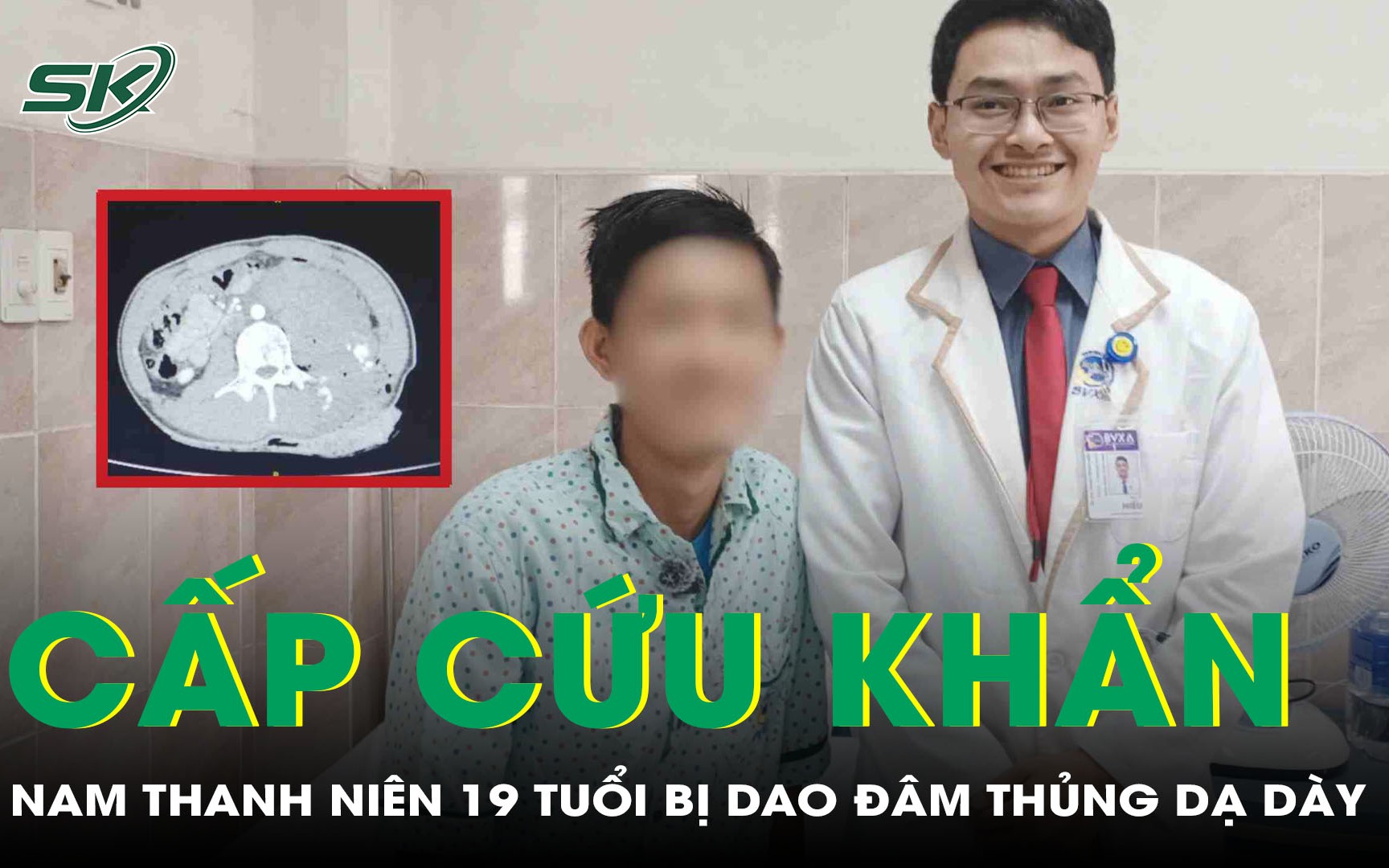 Mâu thuẫn cá nhân, nam thanh niên 19 tuổi bị đâm thủng dạ dày