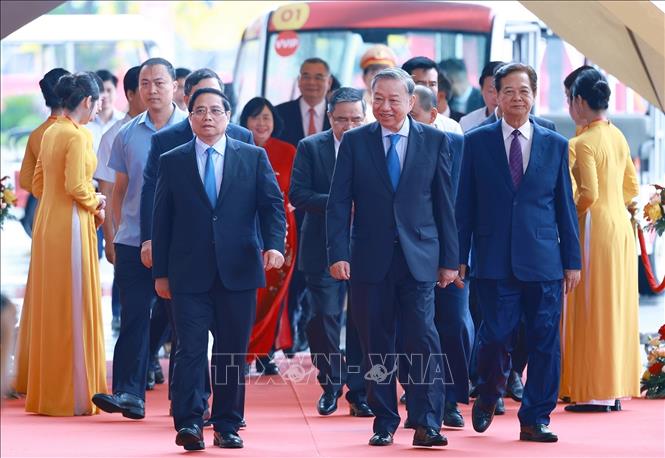 Tổng Bí thư và Thủ tướng dự Lễ khánh thành, khởi công các dự án, công trình chào mừng 80 năm Quốc khánh 2/9- Ảnh 1.