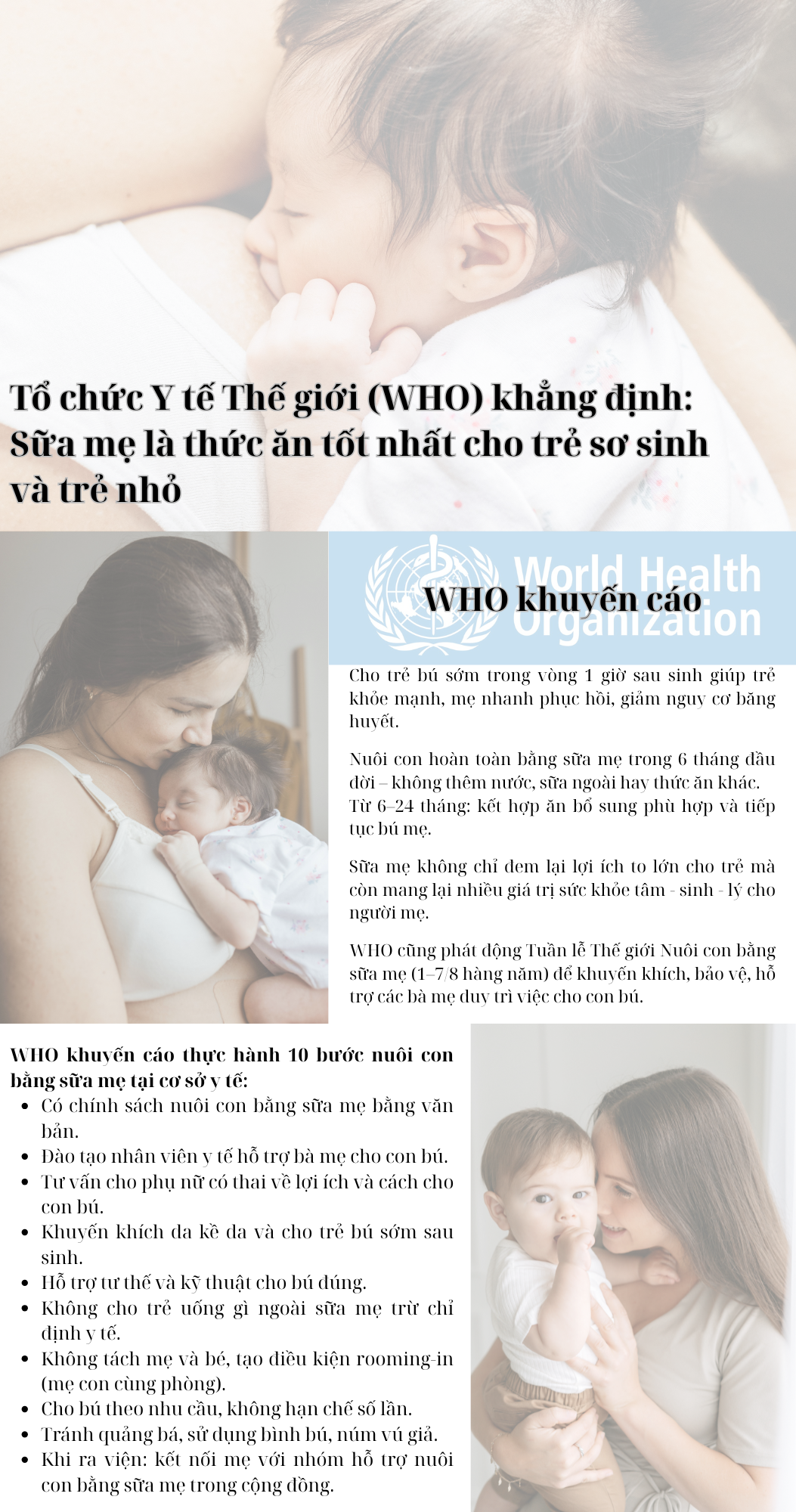 [Infographic] WHO nhấn mạnh vai trò sữa mẹ đối với sức khỏe và sự phát triển của trẻ- Ảnh 2.