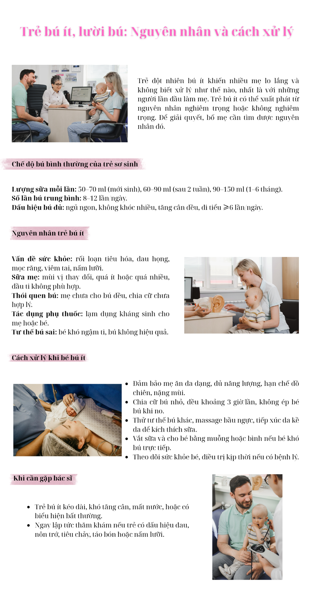 [Infographic] Trẻ bú ít, lười bú mẹ nên làm gì?- Ảnh 2.