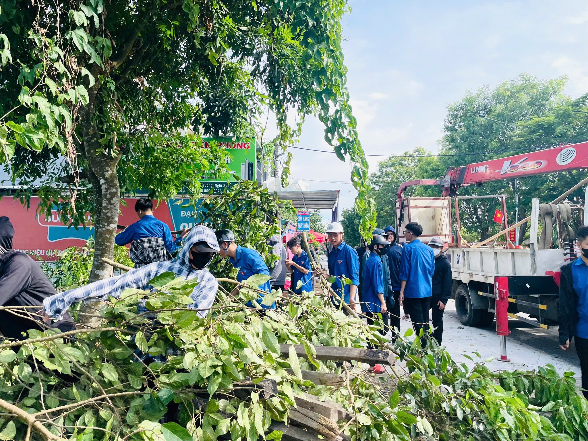 Người dân Hà Tĩnh hối hả chống bão- Ảnh 6. Người dân Hà Tĩnh hối hả chống bão- Ảnh 6.