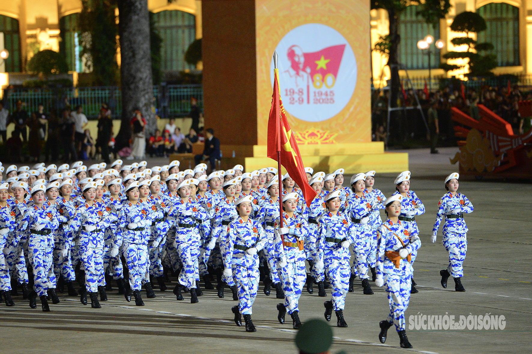 Hình ảnh ấn tượng buổi sơ duyệt diễu binh, diễu hành trên Quảng trường Ba Đình- Ảnh 10. Hình ảnh ấn tượng buổi sơ duyệt diễu binh, diễu hành trên Quảng trường Ba Đình- Ảnh 10.