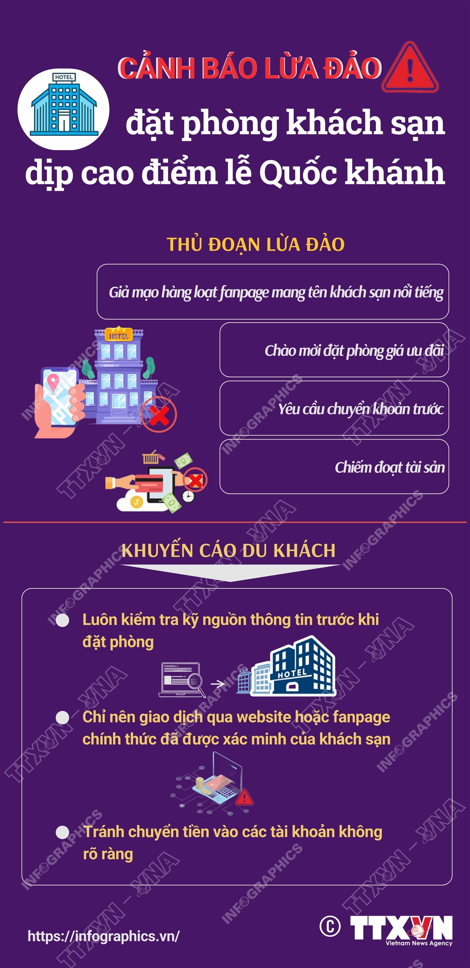 Cảnh báo lừa đảo đặt phòng khách sạn dịp cao điểm lễ Quốc khánh- Ảnh 1.