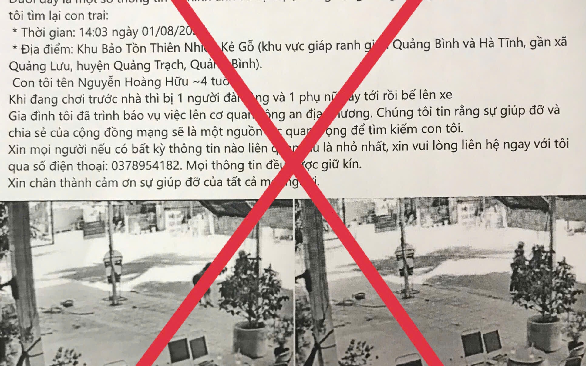 Giả mạo thông tin bắt cóc trẻ em để lừa đảo, kêu gọi tiền từ thiện