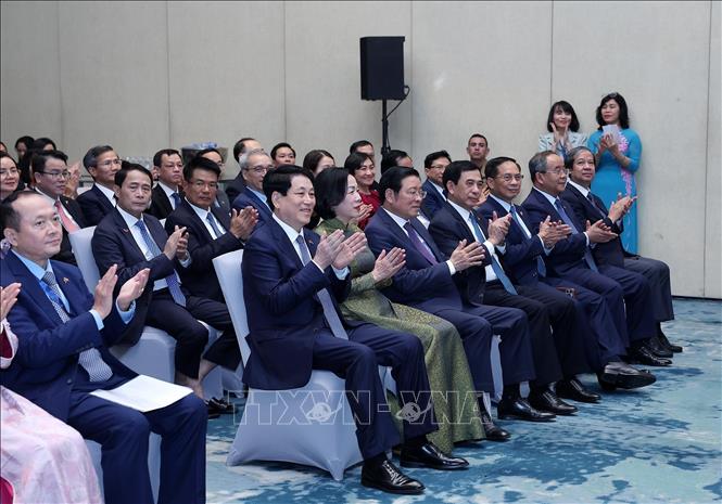 Chủ tịch nước gặp mặt cán bộ Đại sứ quán và cộng đồng người Việt Nam tại Ai Cập- Ảnh 1.