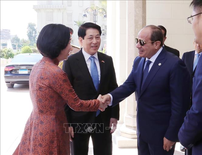 Lễ đón Chủ tịch nước Lương Cường thăm cấp Nhà nước Cộng hòa Arab Ai Cập- Ảnh 1. Lễ đón Chủ tịch nước Lương Cường thăm cấp Nhà nước Cộng hòa Arab Ai Cập- Ảnh 1.
