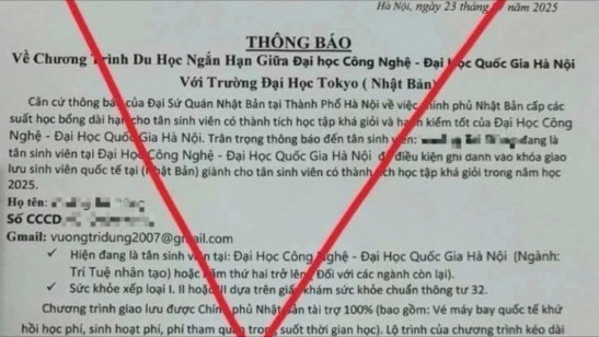 Cảnh báo hiện tượng mạo danh Đại học Quốc gia Hà Nội để lừa đảo 'trúng tuyển'- Ảnh 1.