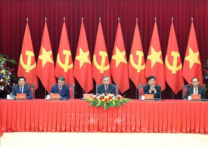 Tổng Bí thư tiếp Trưởng đoàn chính đảng các nước dự Lễ kỷ niệm 80 năm Quốc khánh 2/9- Ảnh 3. Tổng Bí thư tiếp Trưởng đoàn chính đảng các nước dự Lễ kỷ niệm 80 năm Quốc khánh 2/9- Ảnh 3.