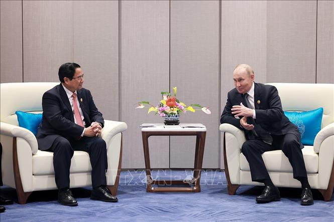 Thủ tướng Phạm Minh Chính hội kiến Tổng thống Nga Vladimir Putin- Ảnh 4.