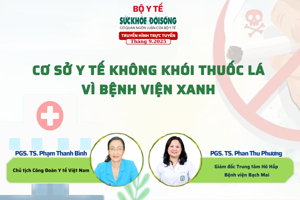  Truyền hình trực tuyến: 'Xây dựng cơ sở y tế không khói thuốc lá vì bệnh viện xanh'- Ảnh 1.