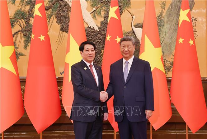 Chủ tịch nước Lương Cường hội đàm Tổng Bí thư, Chủ tịch nước Trung Quốc Tập Cận Bình- Ảnh 2. Chủ tịch nước Lương Cường hội đàm Tổng Bí thư, Chủ tịch nước Trung Quốc Tập Cận Bình- Ảnh 2.