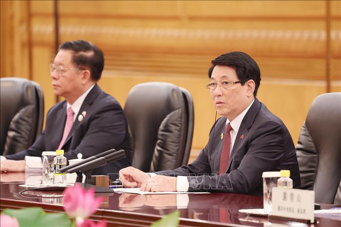 Chủ tịch nước Lương Cường hội đàm Tổng Bí thư, Chủ tịch nước Trung Quốc Tập Cận Bình- Ảnh 5. Chủ tịch nước Lương Cường hội đàm Tổng Bí thư, Chủ tịch nước Trung Quốc Tập Cận Bình- Ảnh 5.