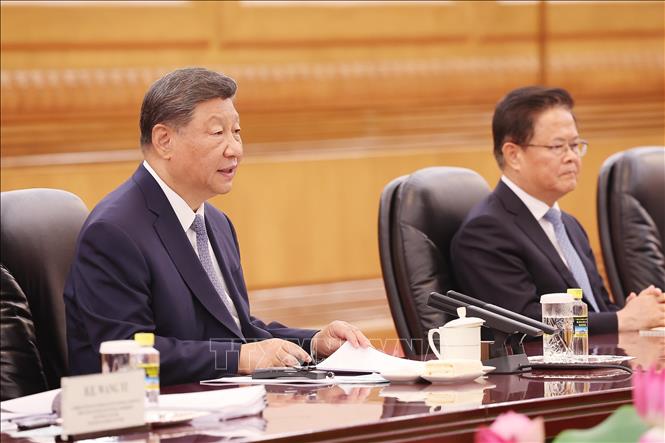 Chủ tịch nước Lương Cường hội đàm Tổng Bí thư, Chủ tịch nước Trung Quốc Tập Cận Bình- Ảnh 4. Chủ tịch nước Lương Cường hội đàm Tổng Bí thư, Chủ tịch nước Trung Quốc Tập Cận Bình- Ảnh 4.