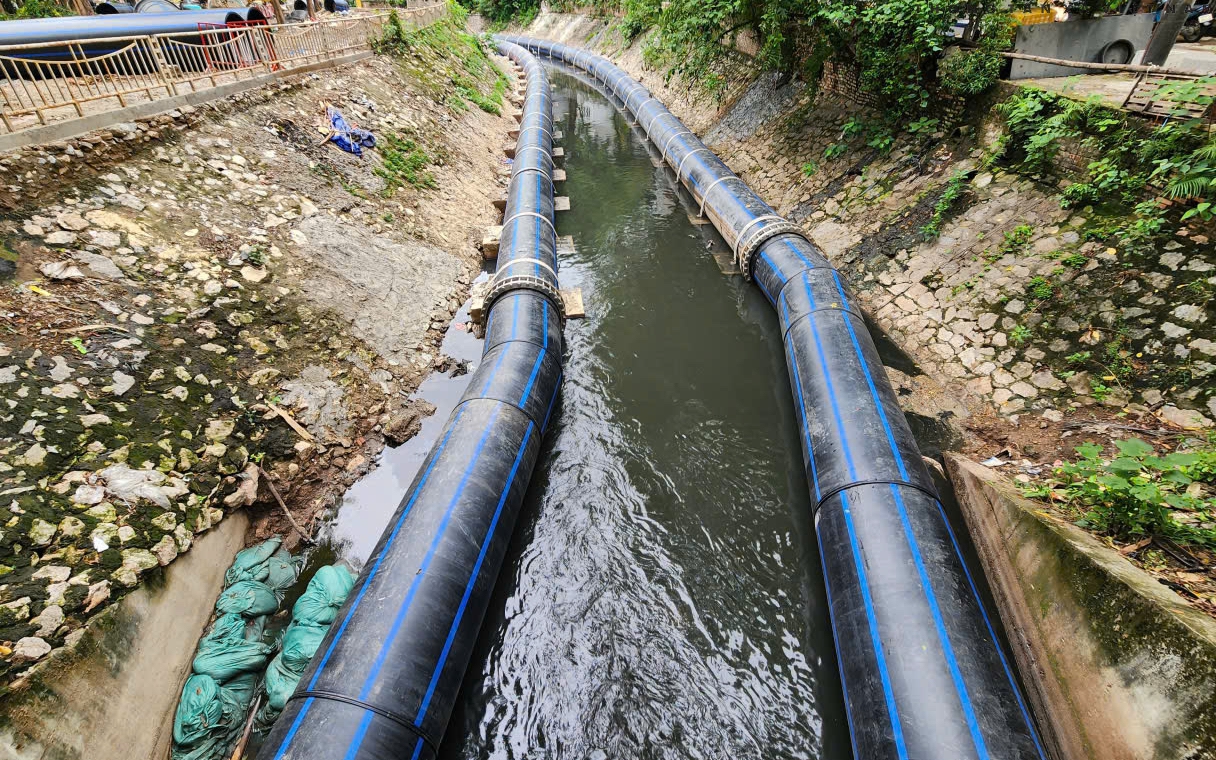 Sông Tô Lịch sắp đón nước từ hồ Tây và Nhà máy Yên Xá