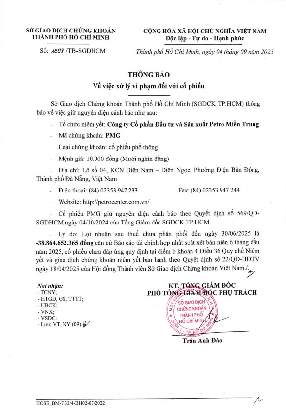 Petro Miền Trung tiếp tục nằm trong diện cảnh báo vì thua lỗ- Ảnh 2. Petro Miền Trung tiếp tục nằm trong diện cảnh báo vì thua lỗ- Ảnh 2.