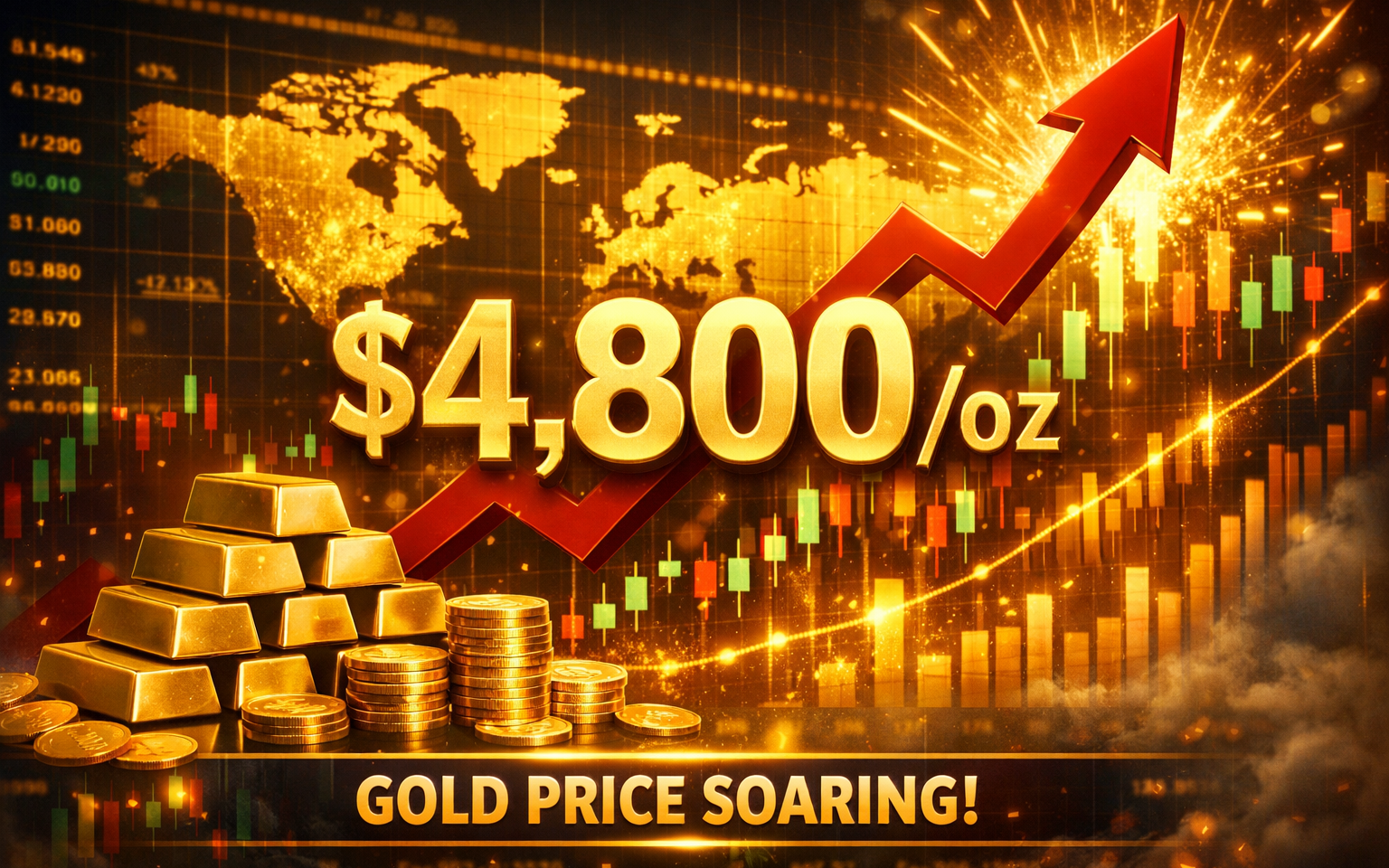 Vì sao giá vàng liên tiếp lập kỷ lục?- Ảnh 2. Giá vàng thế giới vượt 4.800 USD, đạt đỉnh mới