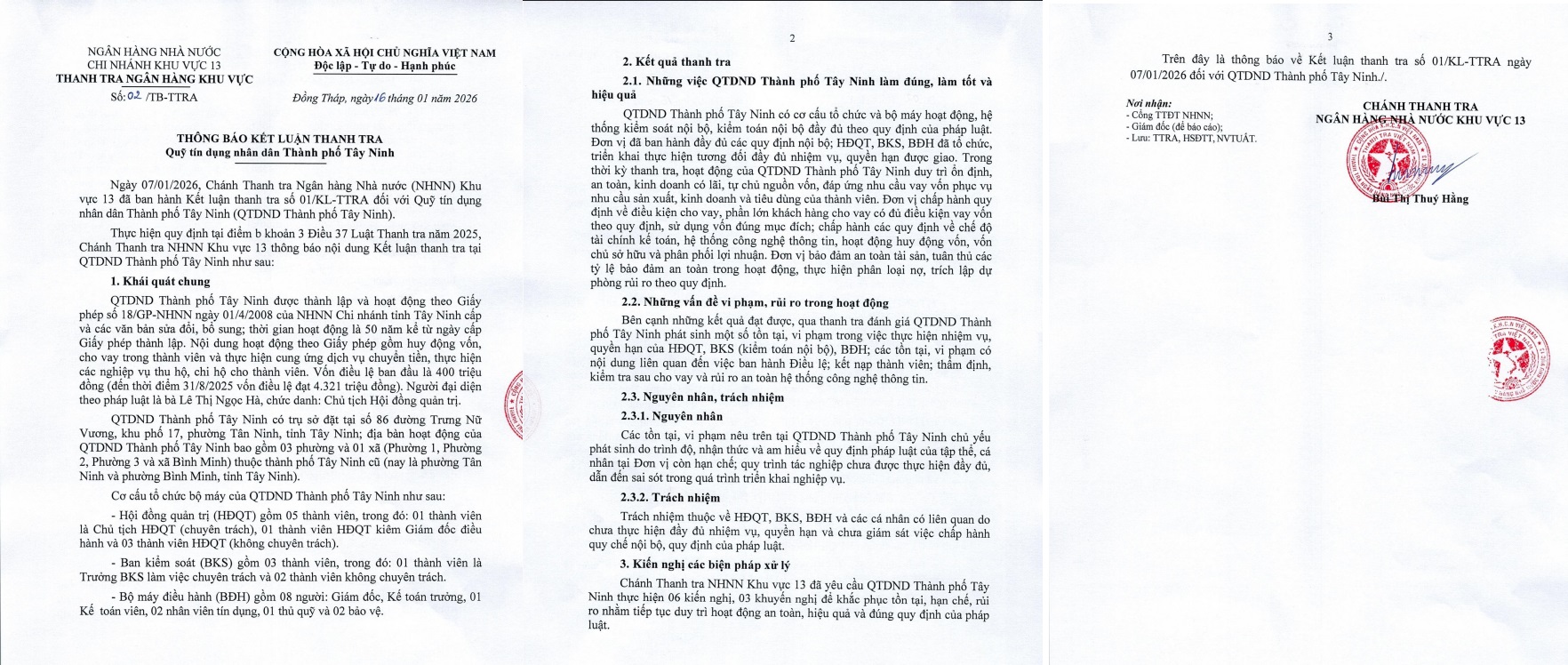 Phát sinh vi phạm tại Quỹ tín dụng Nhân dân TP Tây Ninh- Ảnh 2.