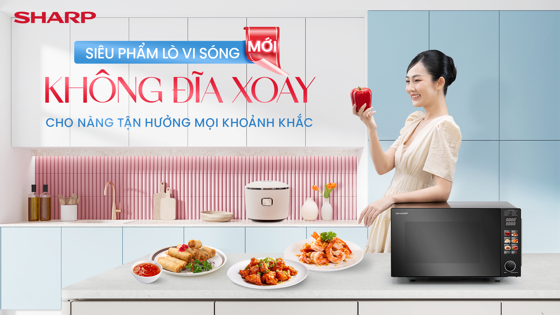 Sharp ra mắt lò vi sóng không đĩa xoay mới: mở không gian, nấu dễ dàng- Ảnh 5.