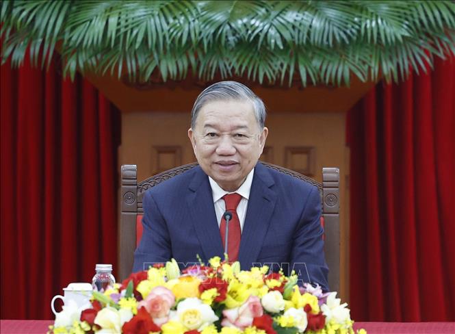 Tổng Bí thư Tô Lâm điện đàm với Tổng Bí thư, Chủ tịch nước Cộng hòa Nhân dân Trung Hoa Tập Cận Bình- Ảnh 1.