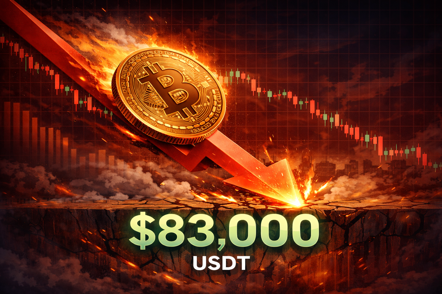 Bitcoin có biến, đột ngột giảm xuống 83.000 USDT trong đêm