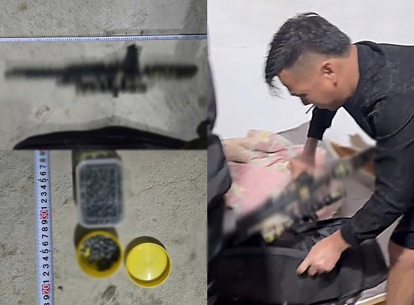 Dùng súng tự chế đe dọa vợ, đối tượng bị bắt giữ khẩn cấp- Ảnh 2.