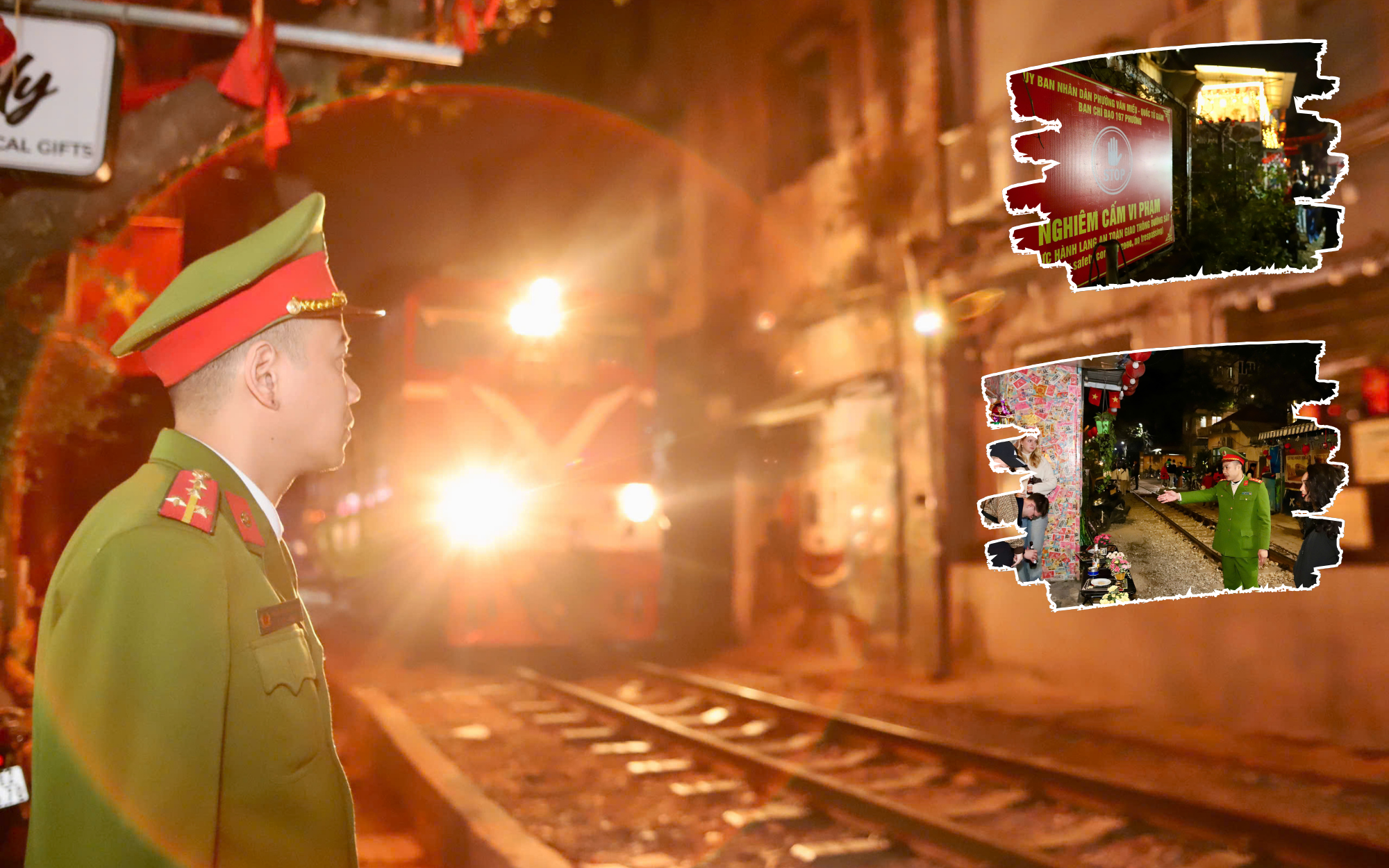 Xe ôm bị Công an mời làm việc vì thu 1 triệu đồng của nữ du khách Mỹ cho quãng đường 7km- Ảnh 1. Chấn chỉnh hoạt động tại phố đường tàu Khâm Thiên sau clip du khách catwalk trên đường ray