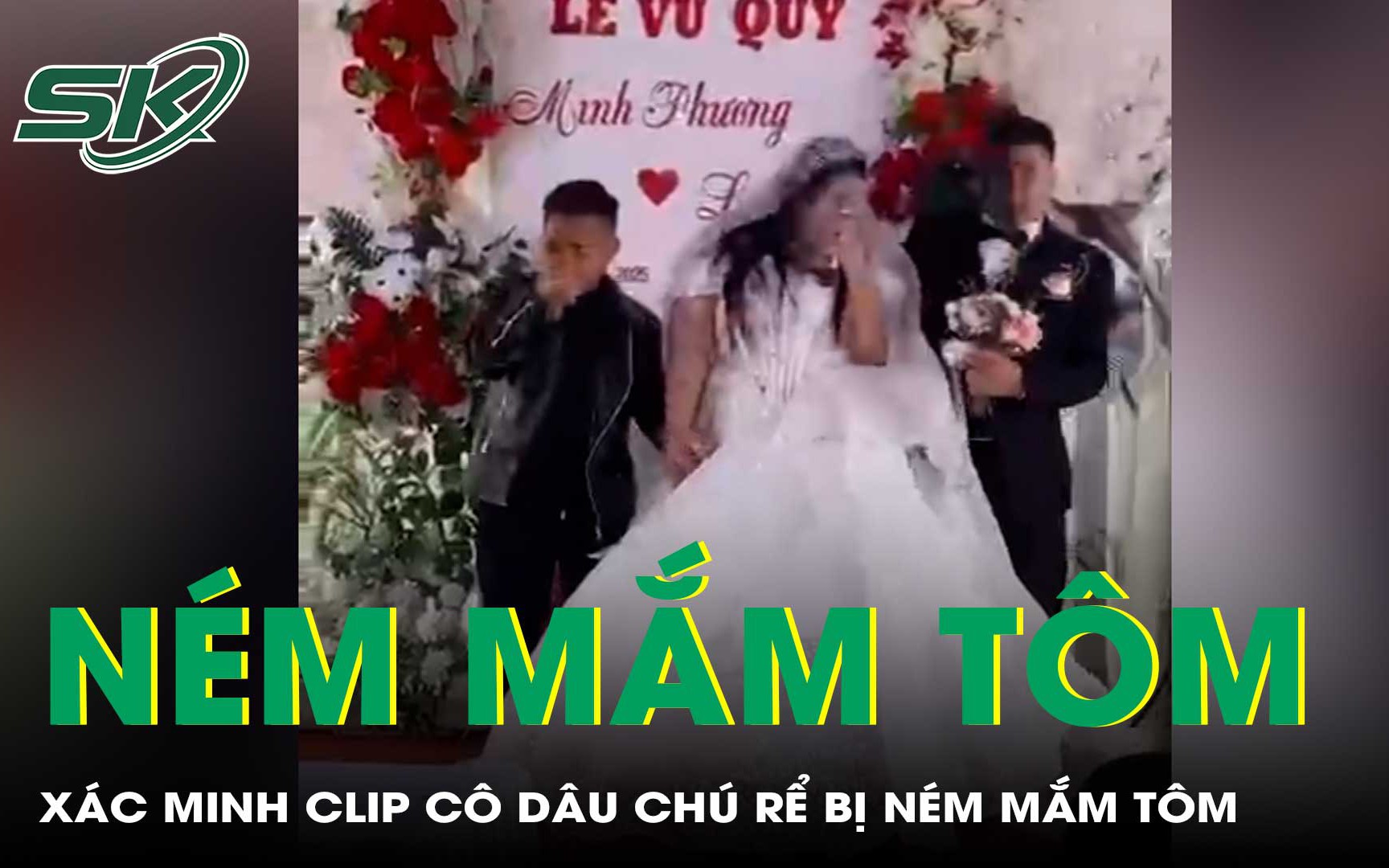 Công an vào cuộc vụ cô dâu chú rể bị ném mắm tôm trong lễ cưới