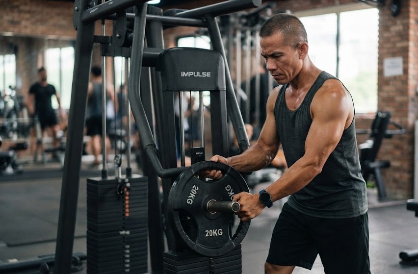 Nam giới tuổi 40 tập cơ ngực: Khi nào nên tăng mức tạ? - Ảnh 1.